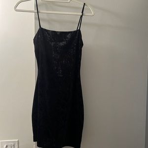 Black Velvet Mini Dress